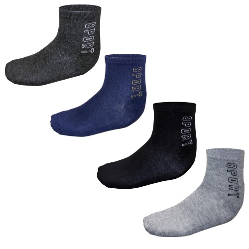 12 Paia Calzini Per Uomo Mezza Gamba A Tinta Unita Sport Vari Colori D-6029 Dal Tg. 40-46 